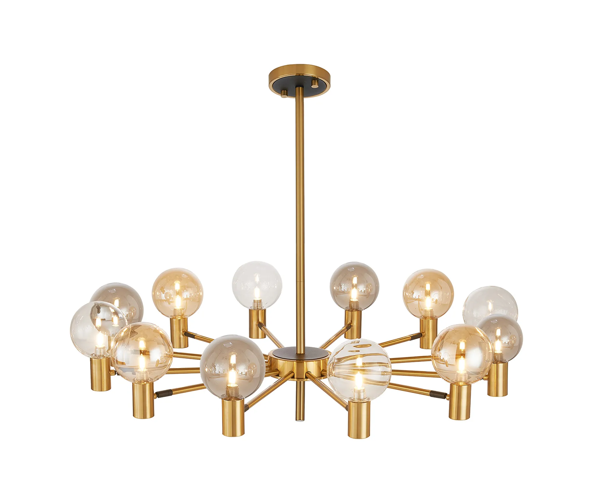 Brantley 8Lt/12Lt  Fixed Pendant/Semi Flush Light Adjustable Arms - Various Finishes - Image 17