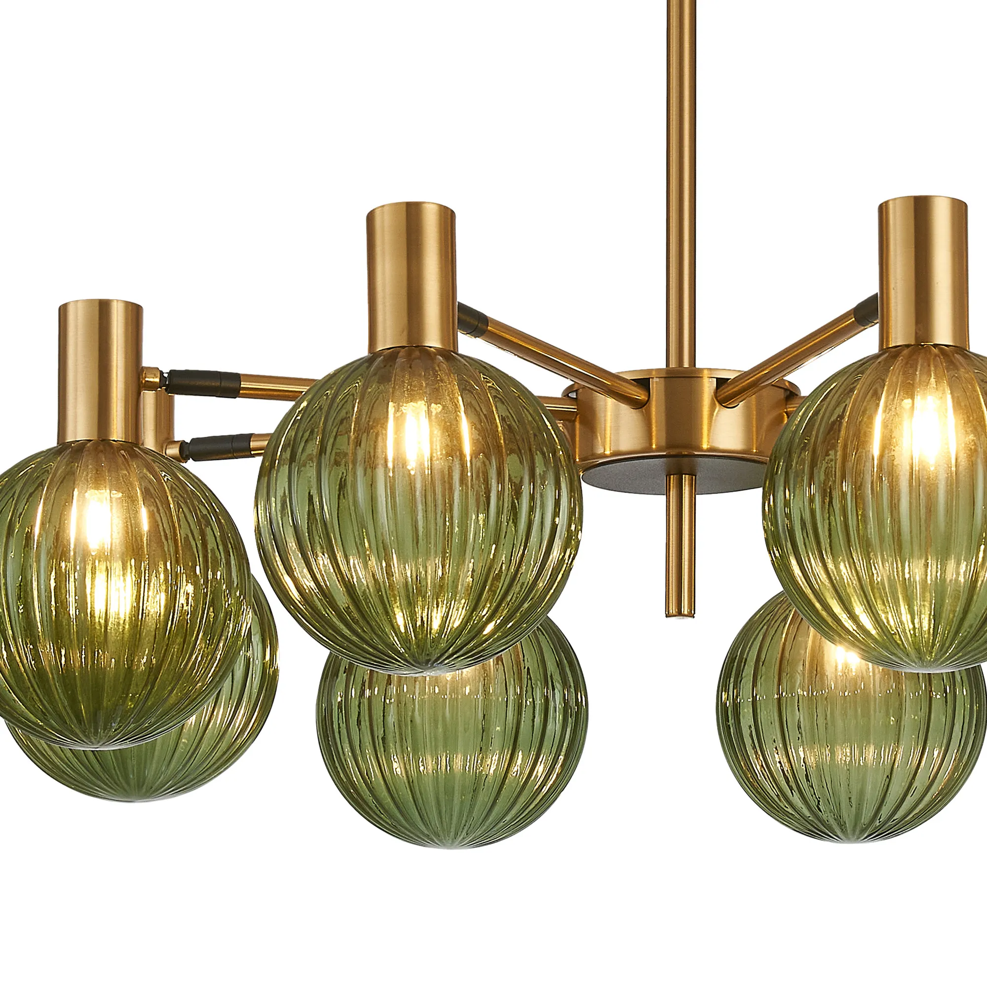 Brantley 8Lt/12Lt  Fixed Pendant/Semi Flush Light Adjustable Arms - Various Finishes - Image 27