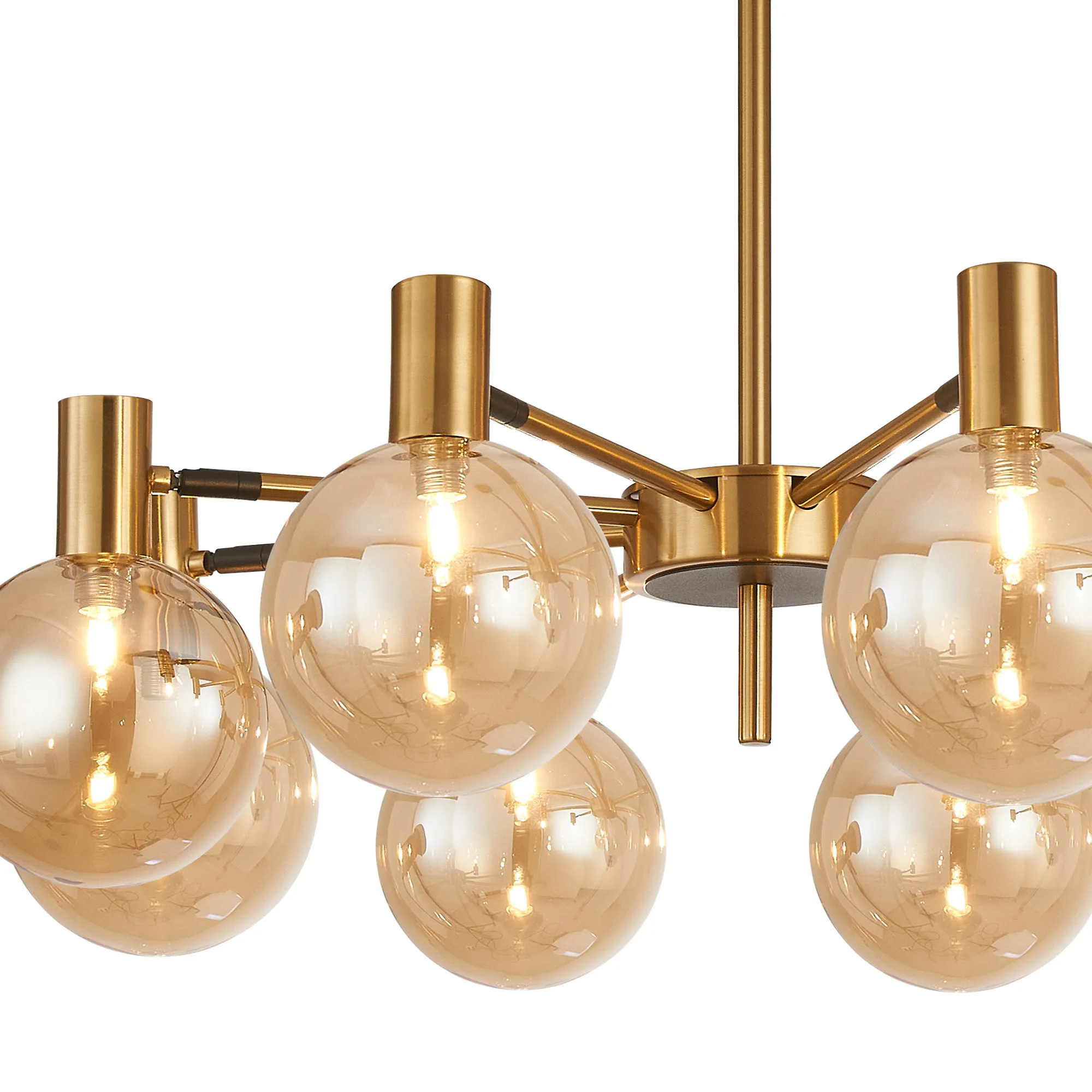 Brantley 8Lt/12Lt  Fixed Pendant/Semi Flush Light Adjustable Arms - Various Finishes - Image 3