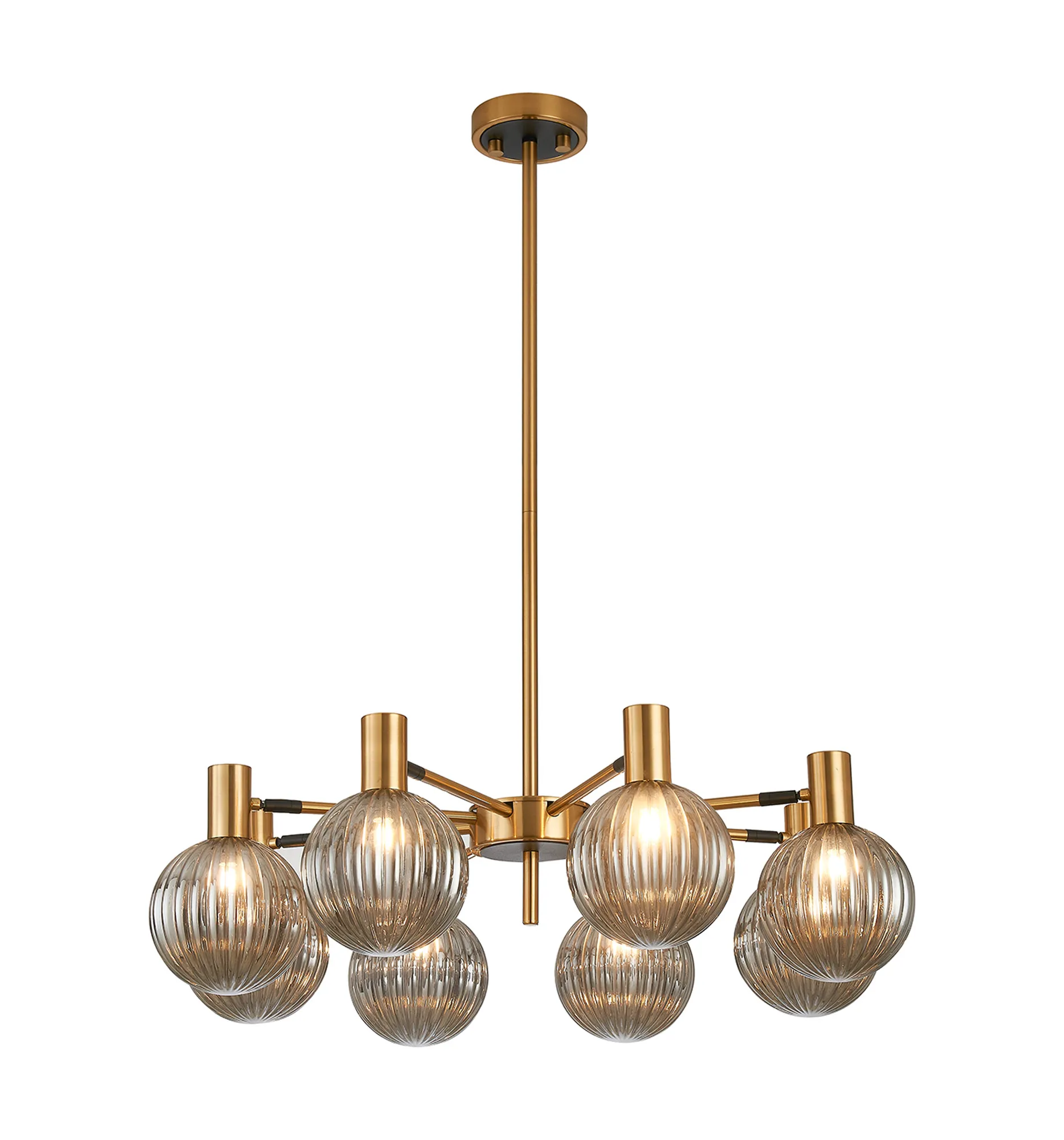 Brantley 8Lt/12Lt  Fixed Pendant/Semi Flush Light Adjustable Arms - Various Finishes - Image 32