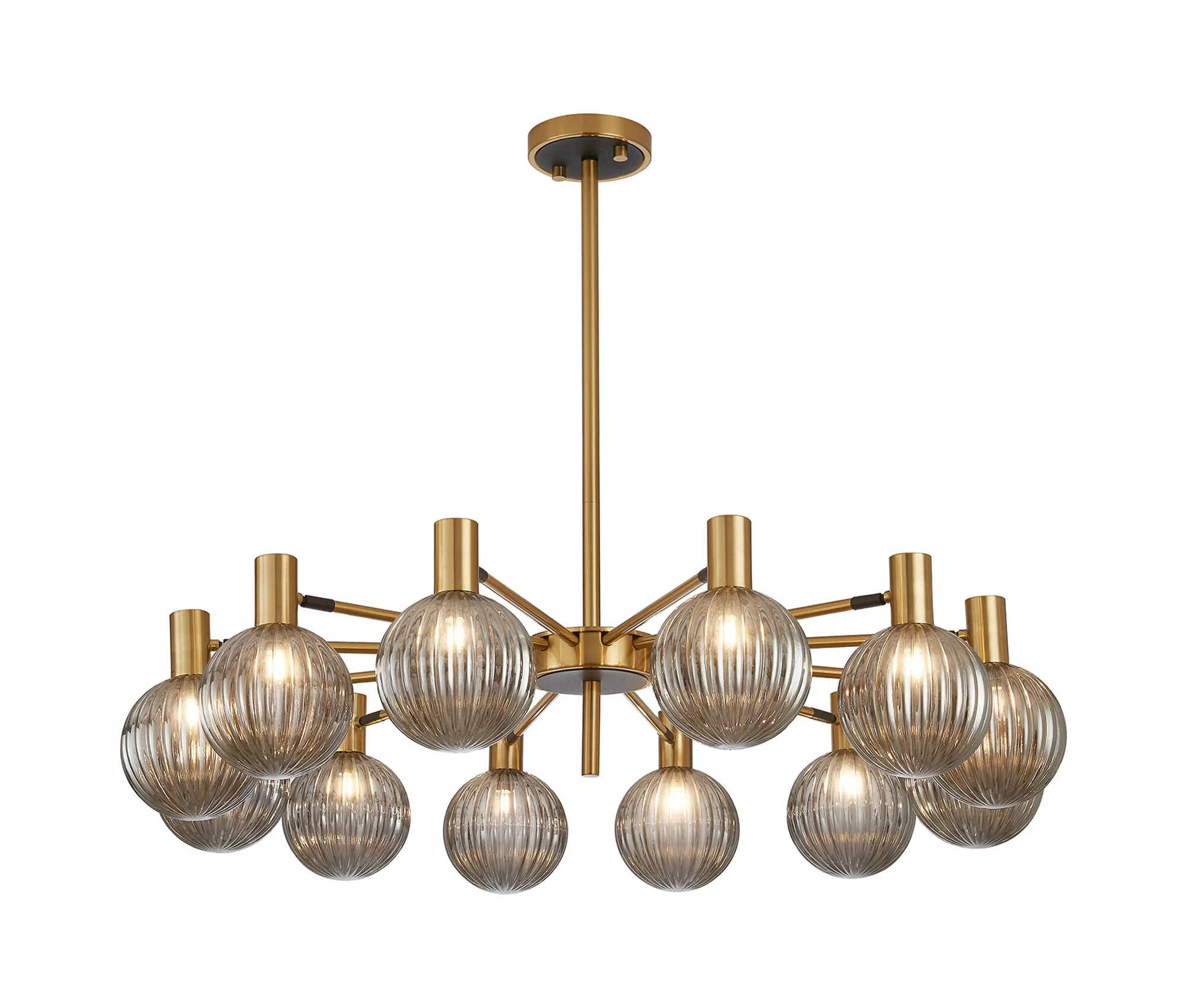 Brantley 8Lt/12Lt  Fixed Pendant/Semi Flush Light Adjustable Arms - Various Finishes - Image 37