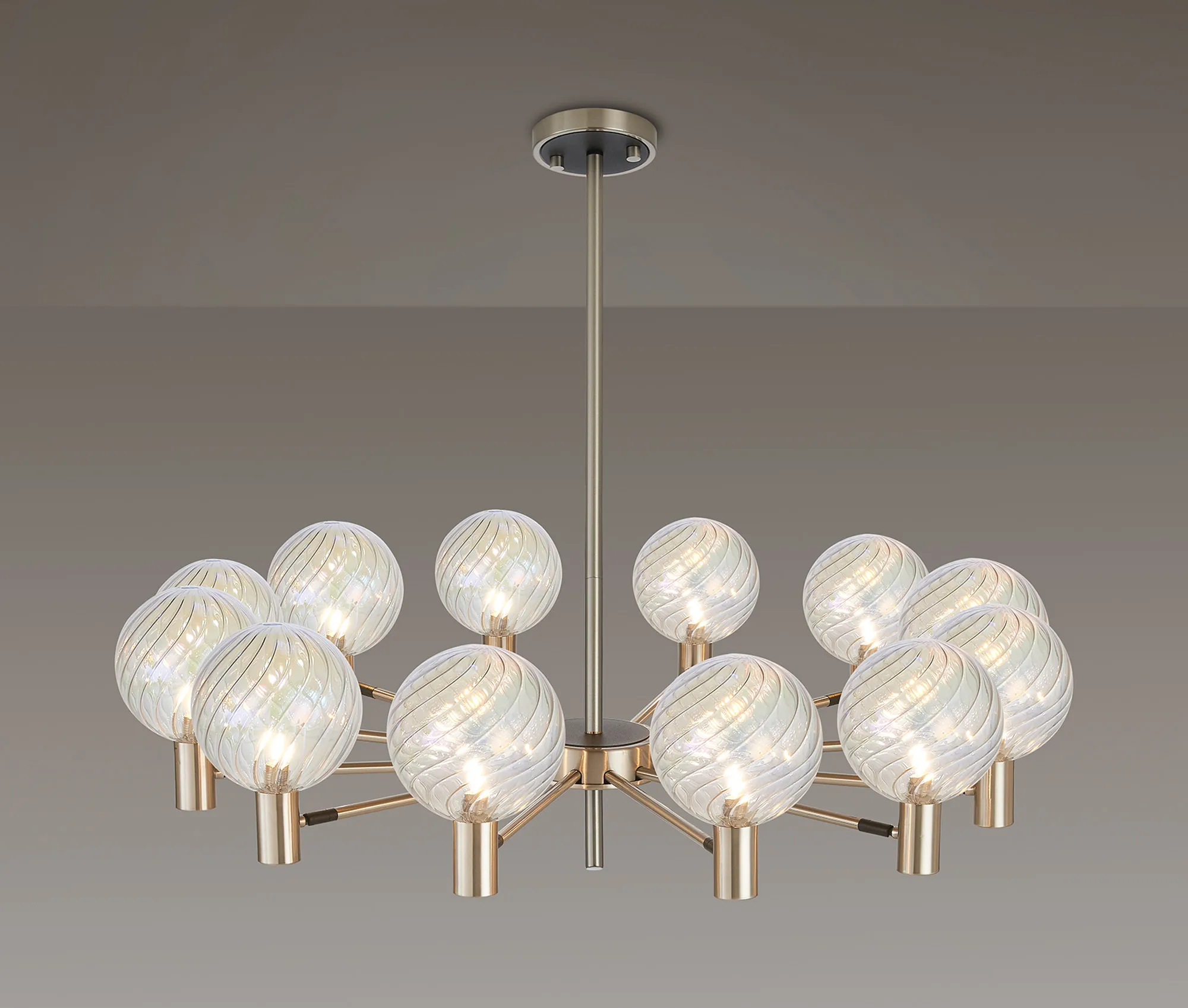 Brantley 8Lt/12Lt  Fixed Pendant/Semi Flush Light Adjustable Arms - Various Finishes - Image 43