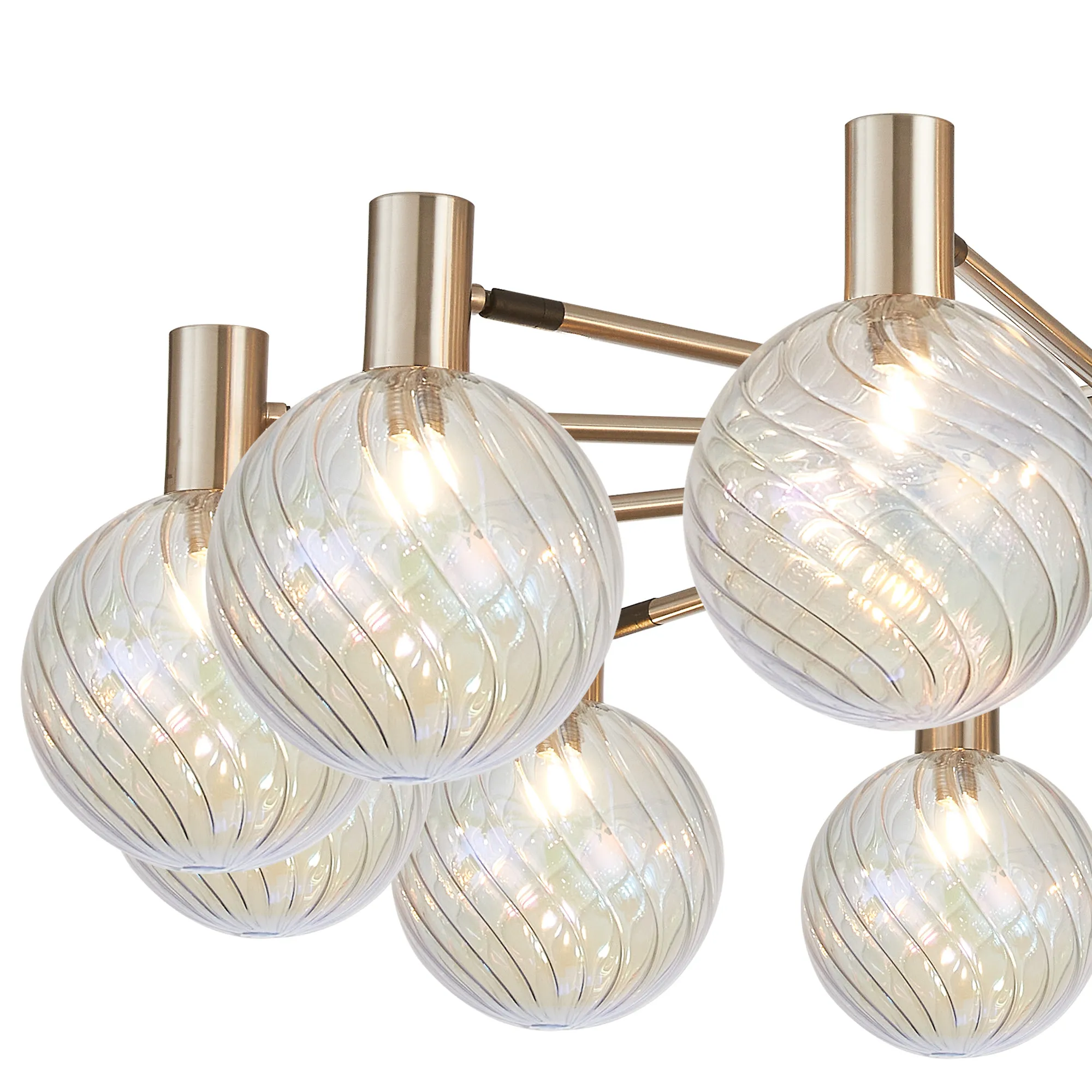 Brantley 8Lt/12Lt  Fixed Pendant/Semi Flush Light Adjustable Arms - Various Finishes - Image 44