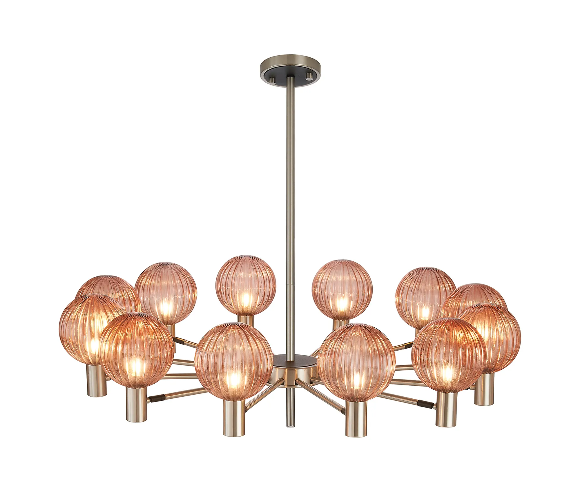 Brantley 8Lt/12Lt  Fixed Pendant/Semi Flush Light Adjustable Arms - Various Finishes - Image 50