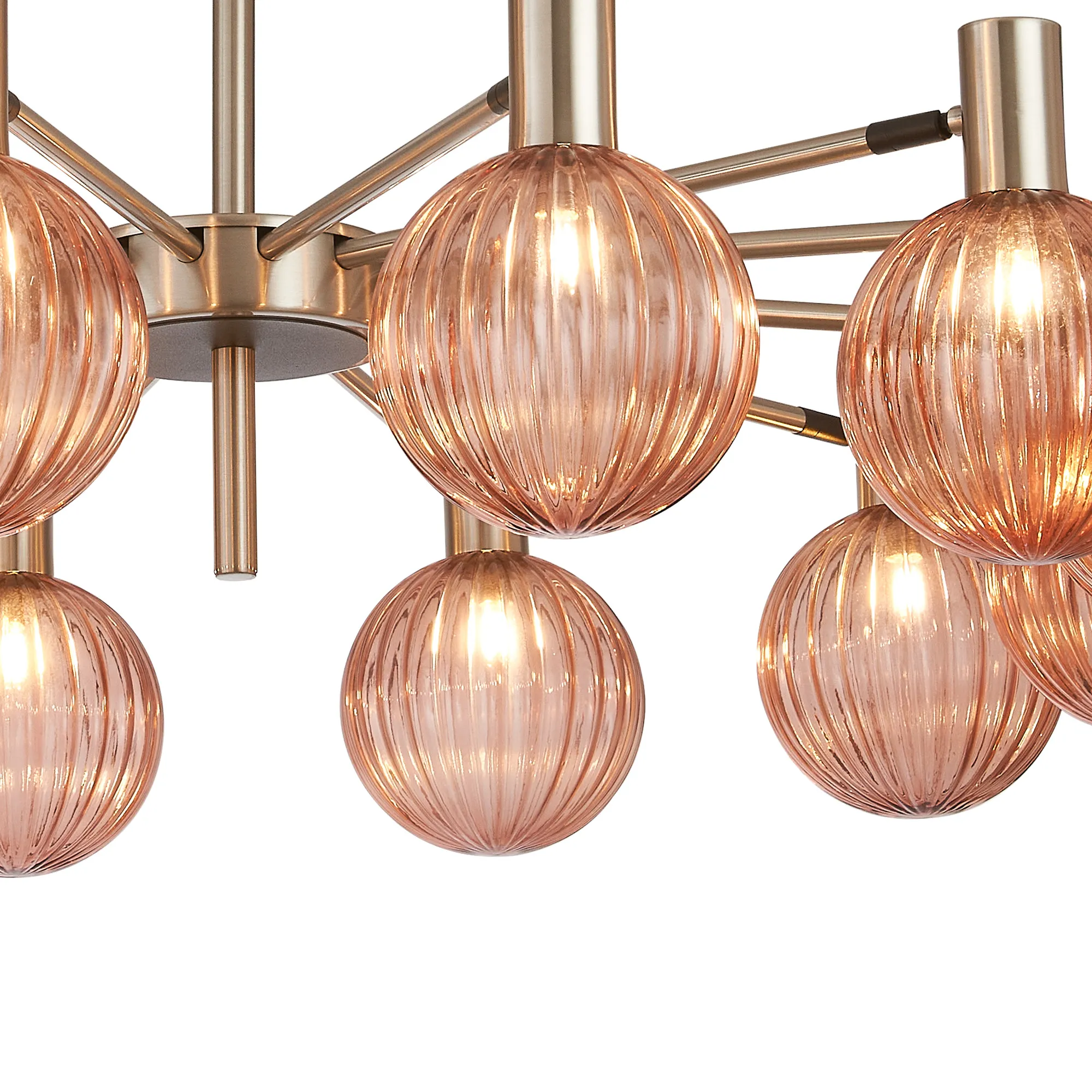 Brantley 8Lt/12Lt  Fixed Pendant/Semi Flush Light Adjustable Arms - Various Finishes - Image 51