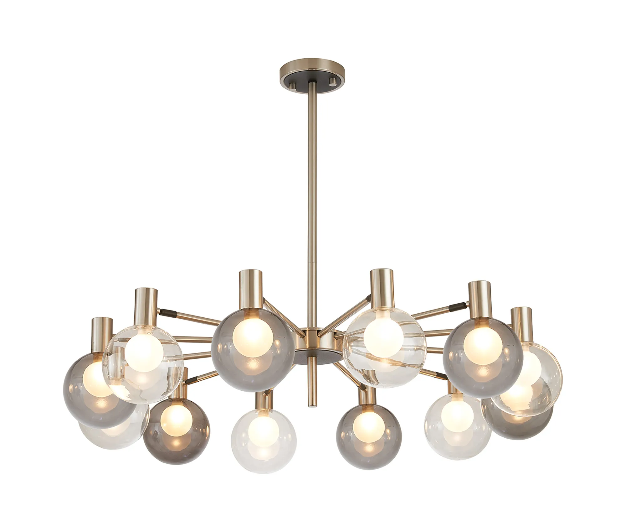 Brantley 8Lt/12Lt  Fixed Pendant/Semi Flush Light Adjustable Arms - Various Finishes - Image 52