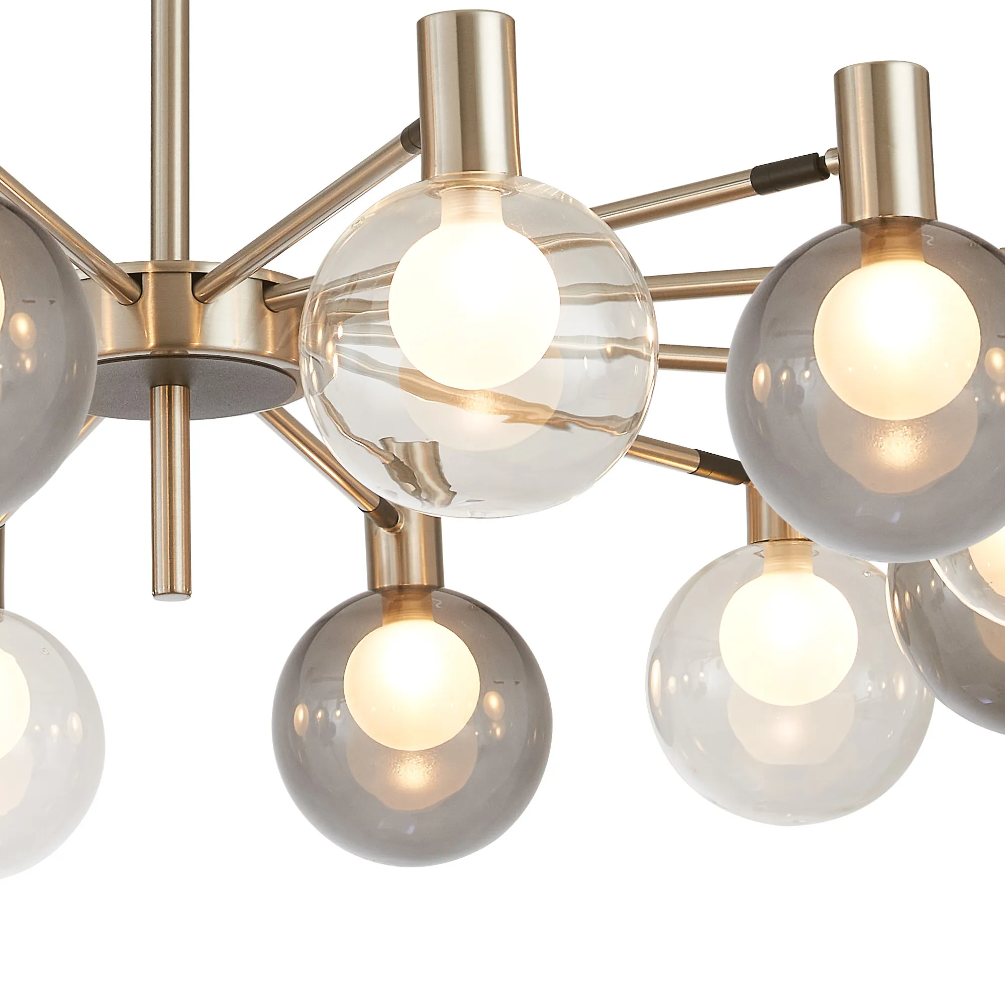 Brantley 8Lt/12Lt  Fixed Pendant/Semi Flush Light Adjustable Arms - Various Finishes - Image 54