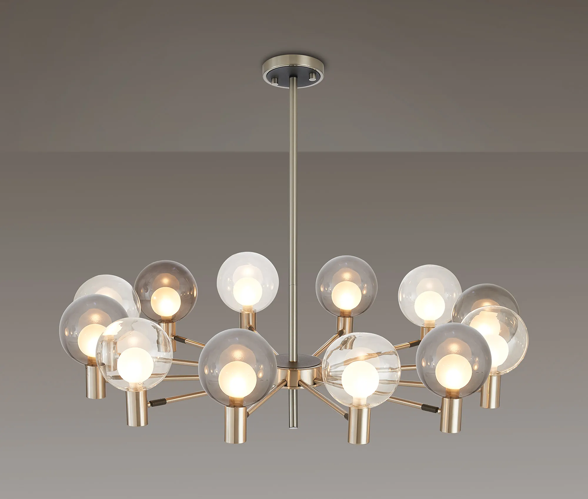 Brantley 8Lt/12Lt  Fixed Pendant/Semi Flush Light Adjustable Arms - Various Finishes - Image 56