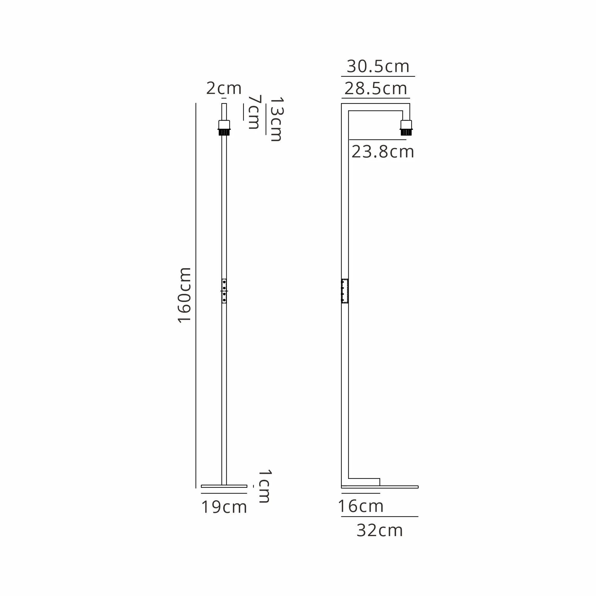 Braxton Floor Lamp Over Arm Without Shade, 1 Light E27 - Image 15