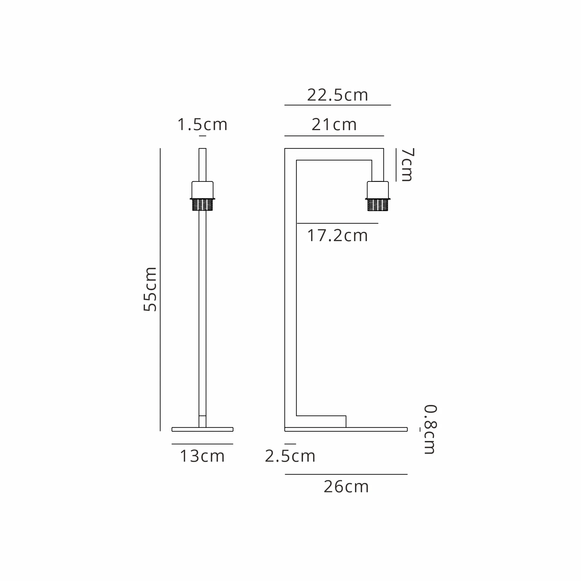 Braxton Table Lamp Over Arm Without Shade, 1 Light E27 - Image 23