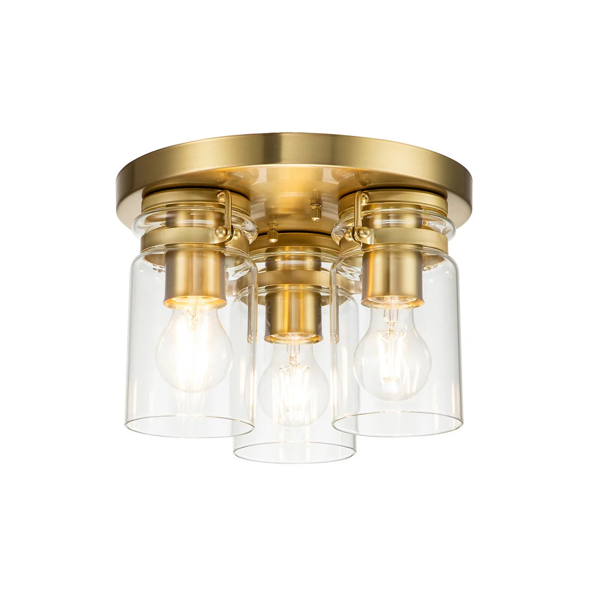 Brinley 3 Light Flush - Brushed Brass/Brushed Nickel/Olde Bronze