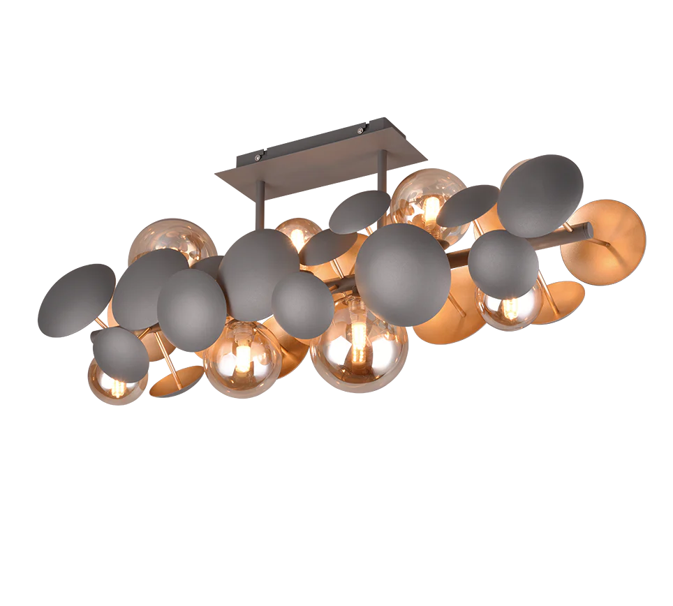 Bubble 8Lt Linear Pendant - Anthracite