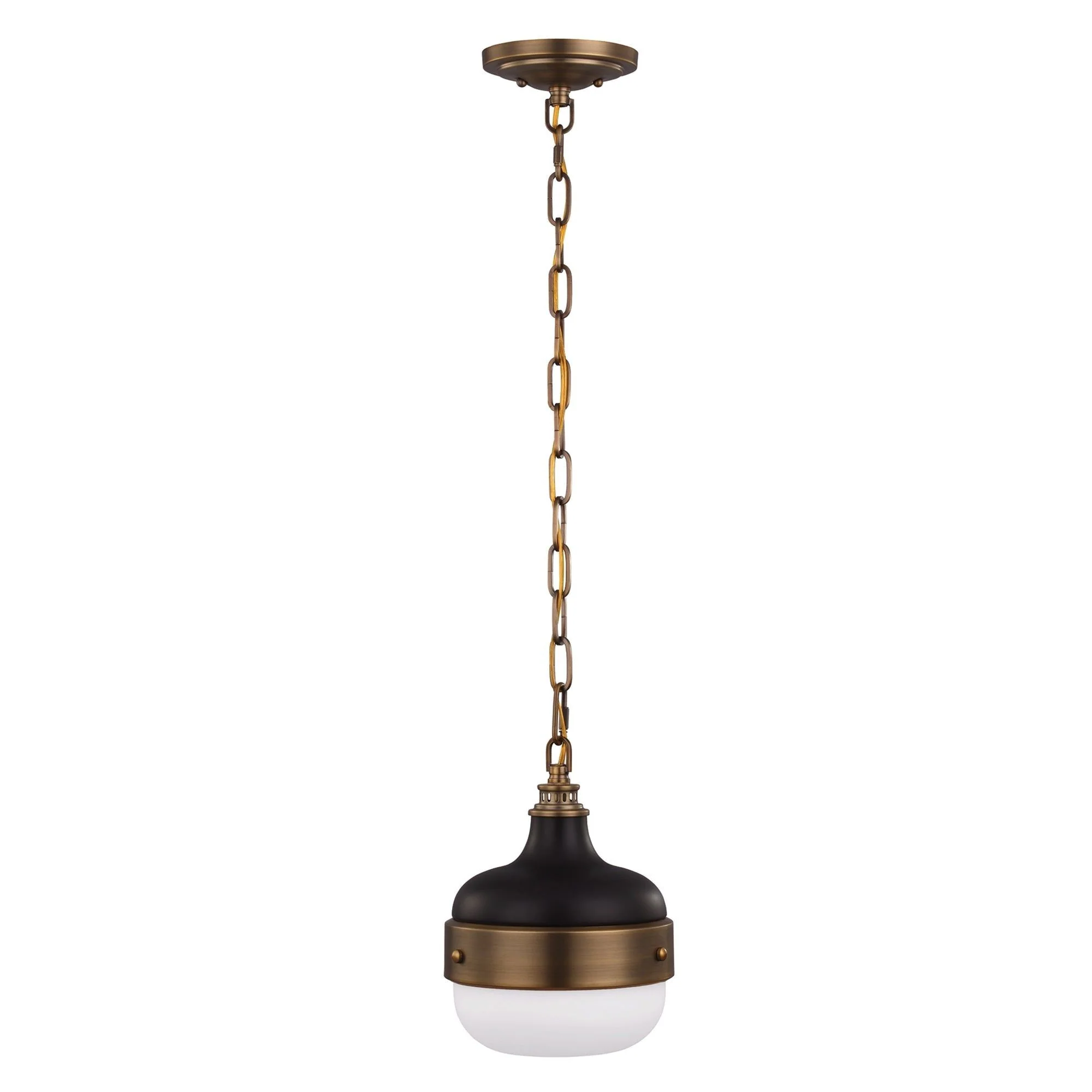 Cadence 1/2Lt Pendant Ceiling Light - Dark Antique Brass & Matte Black/Polished Nickel & Brushed Steel Finish
