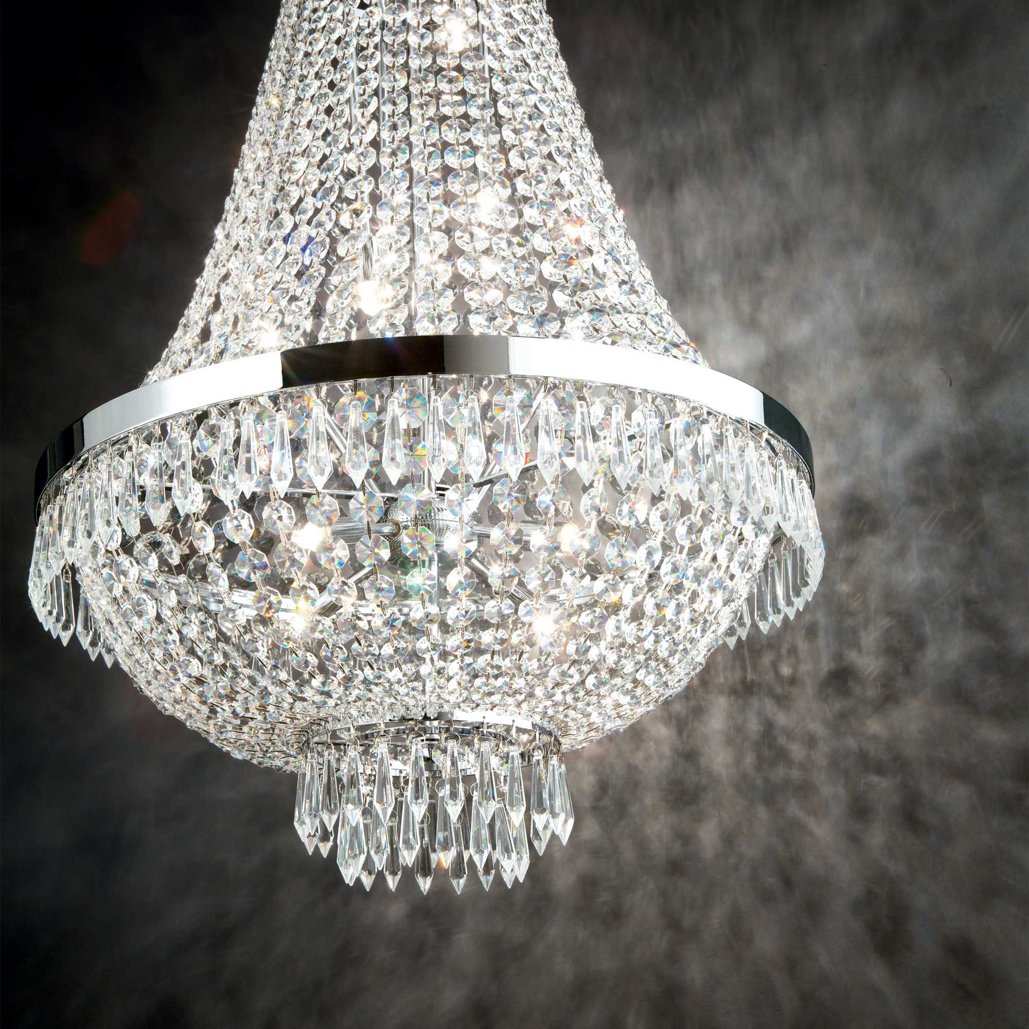 Caesar Chandelier 6/9/12Lt - Chrome/Gold Finish - Image 6