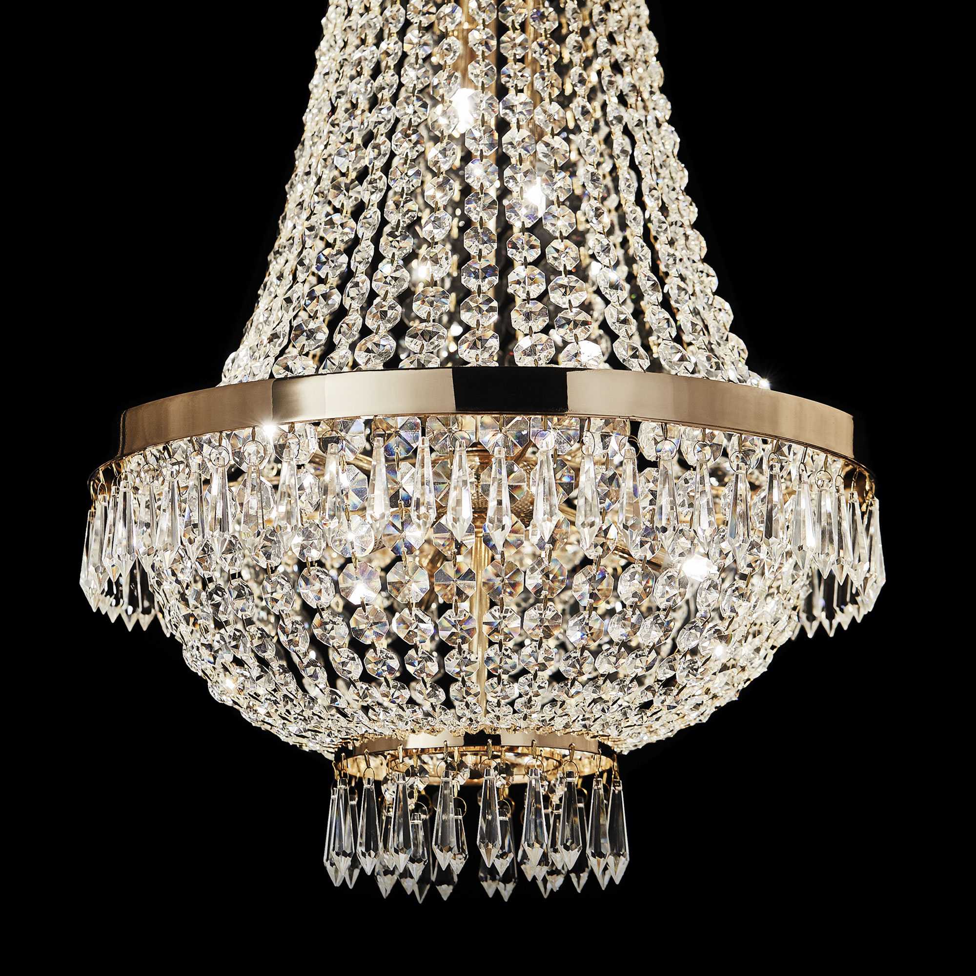 Caesar Chandelier 6/9/12Lt - Chrome/Gold Finish - Image 9