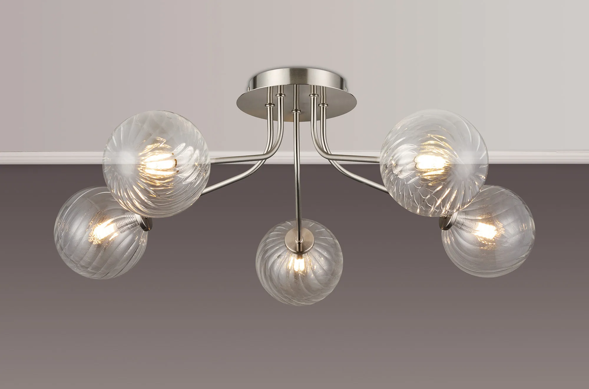 Caledon Semi Flush Light, 5 Light - Various Finishes - Image 44