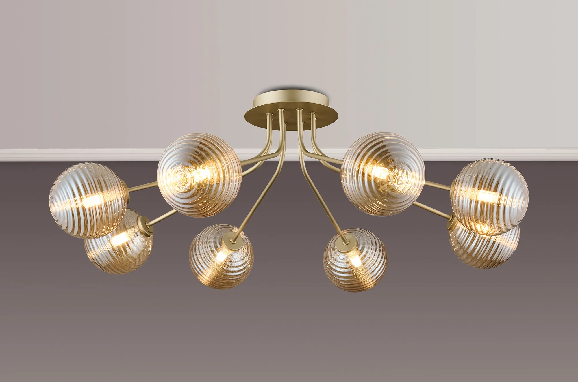 Caledon Semi Flush Light, 8 Light - Various Finishes - Image 32