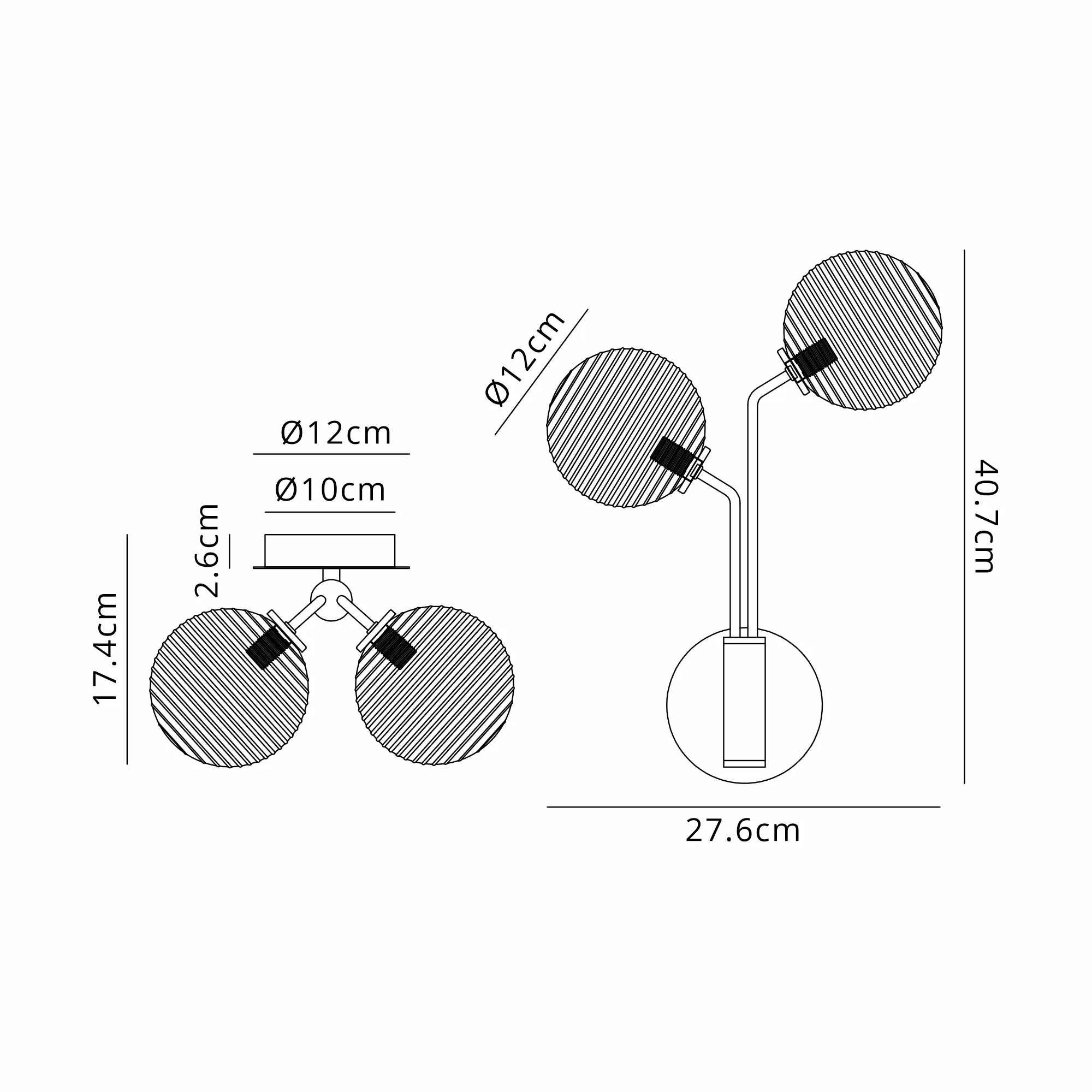Caledon Wall Light, 2 Light G9 Various Glass Finishes - Image 26