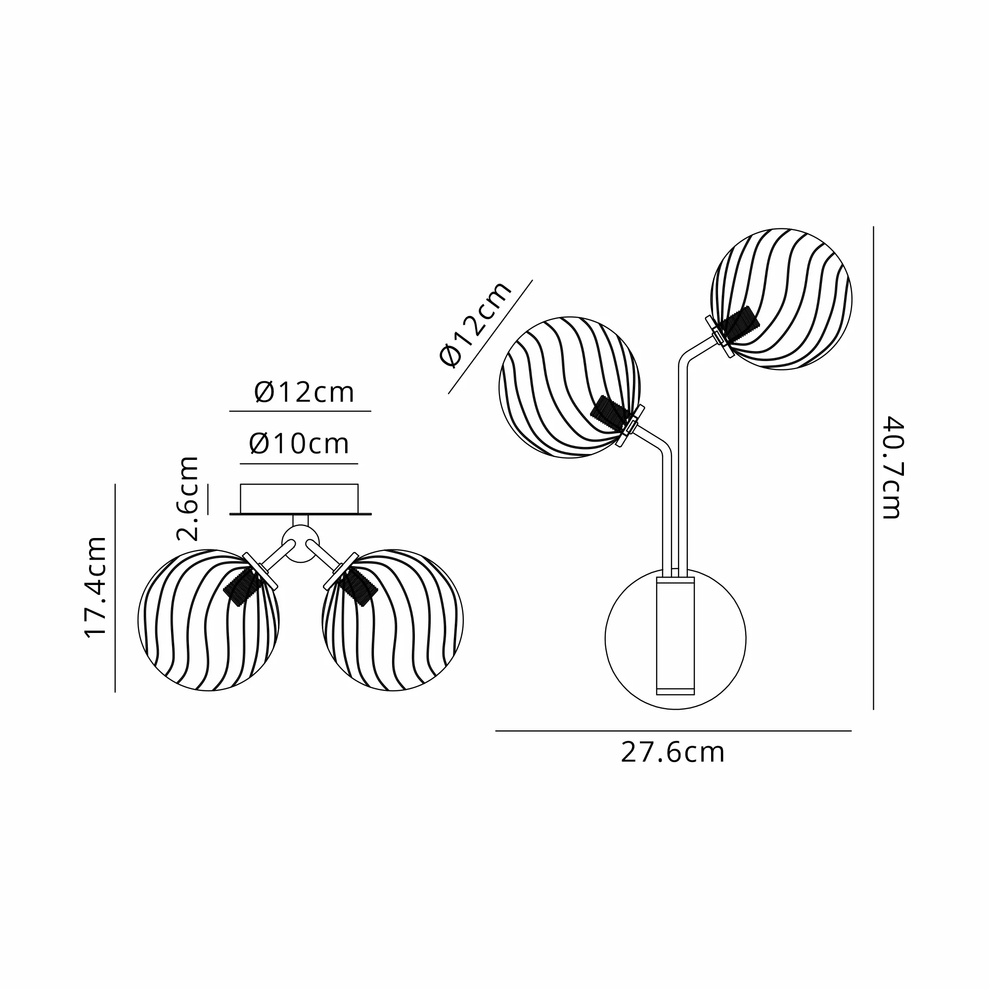 Caledon Wall Light, 2 Light G9 Various Glass Finishes - Image 64