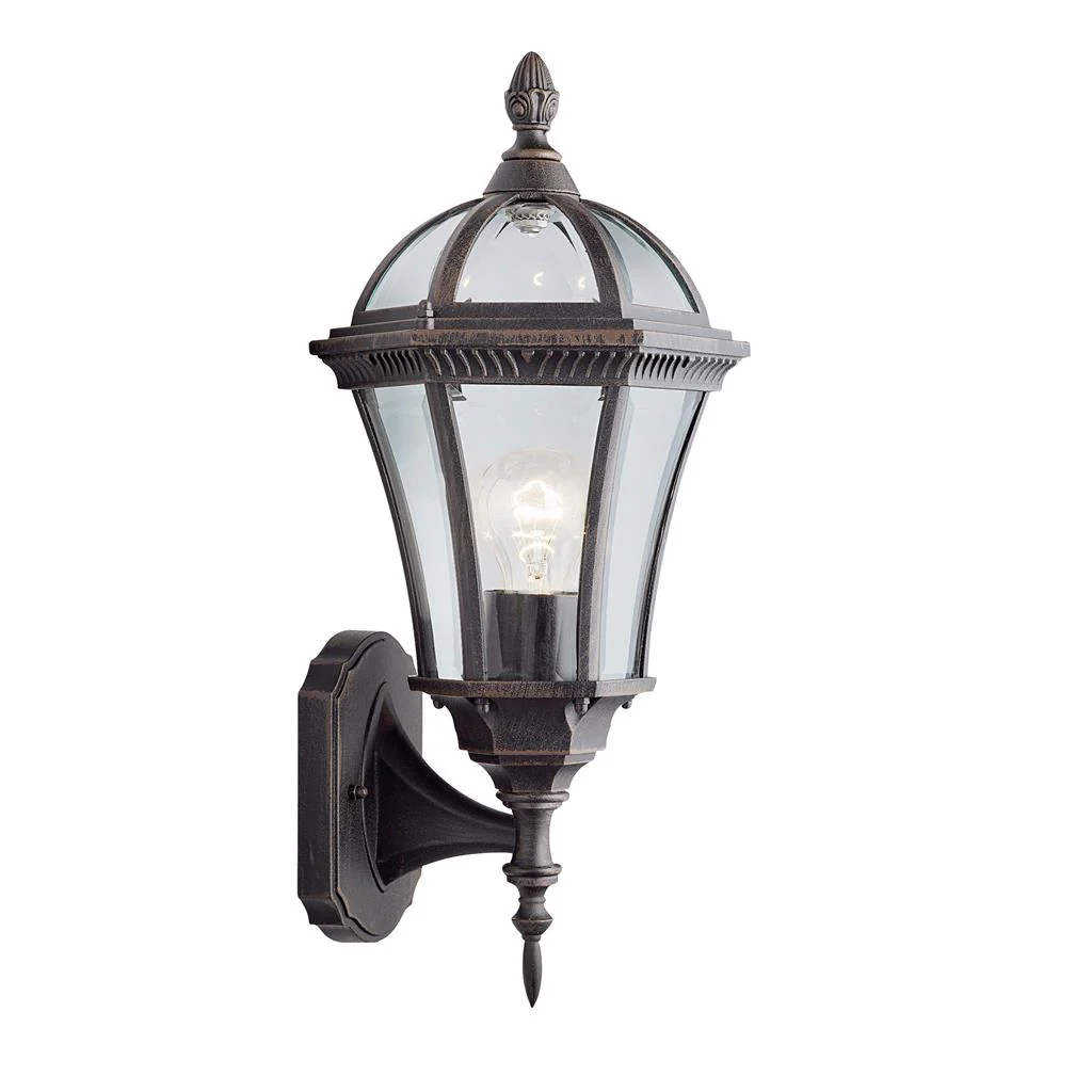 Capri Up/Down Light  -Aluminium Rustic Glass ,IP44