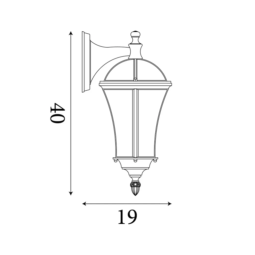 Capri Up/Down Light  -Aluminium Rustic Glass ,IP44 - Image 7