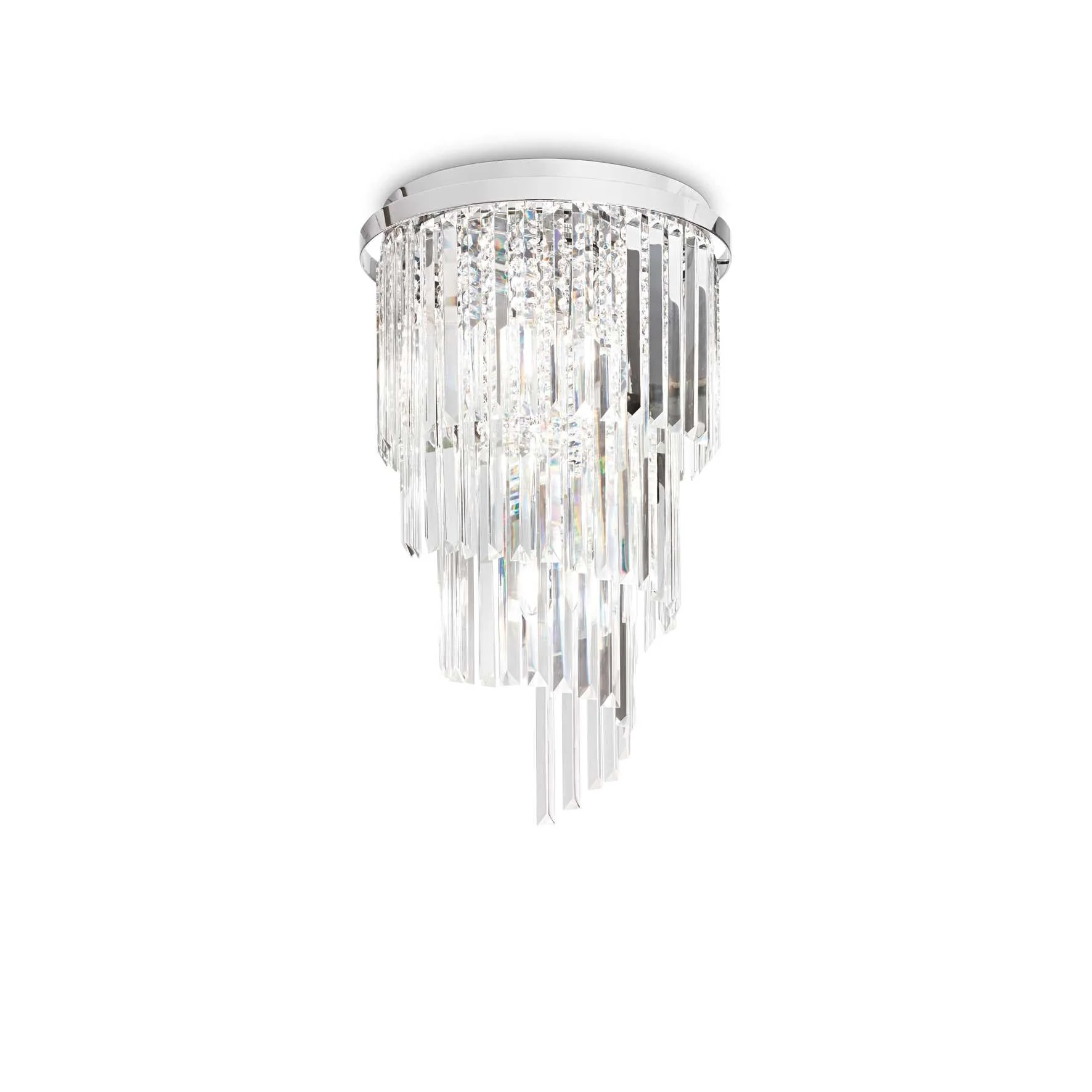 Carlton Flush crystal 8/12Lt - Chrome/Gold Finish