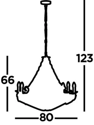 Cartwheel II  5/8/12Lt Multi-Arm Pendant - Black Finish - Image 11