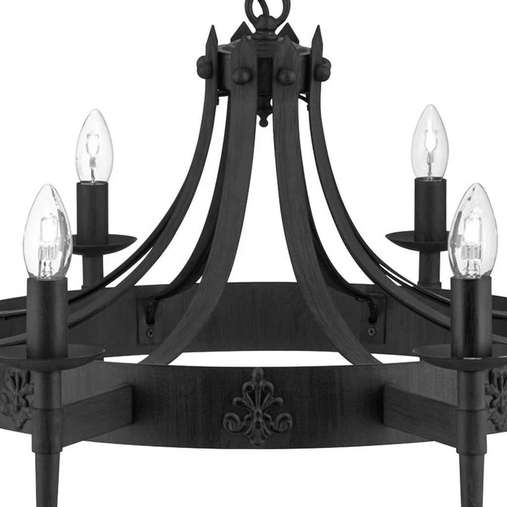 Cartwheel II  5/8/12Lt Multi-Arm Pendant - Black Finish - Image 4