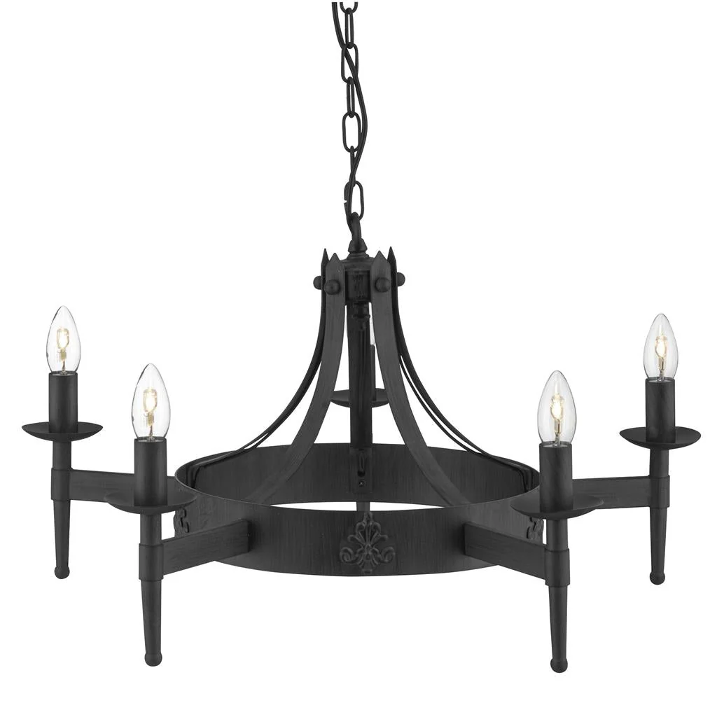 Cartwheel II  5/8/12Lt Multi-Arm Pendant - Black Finish - Image 7