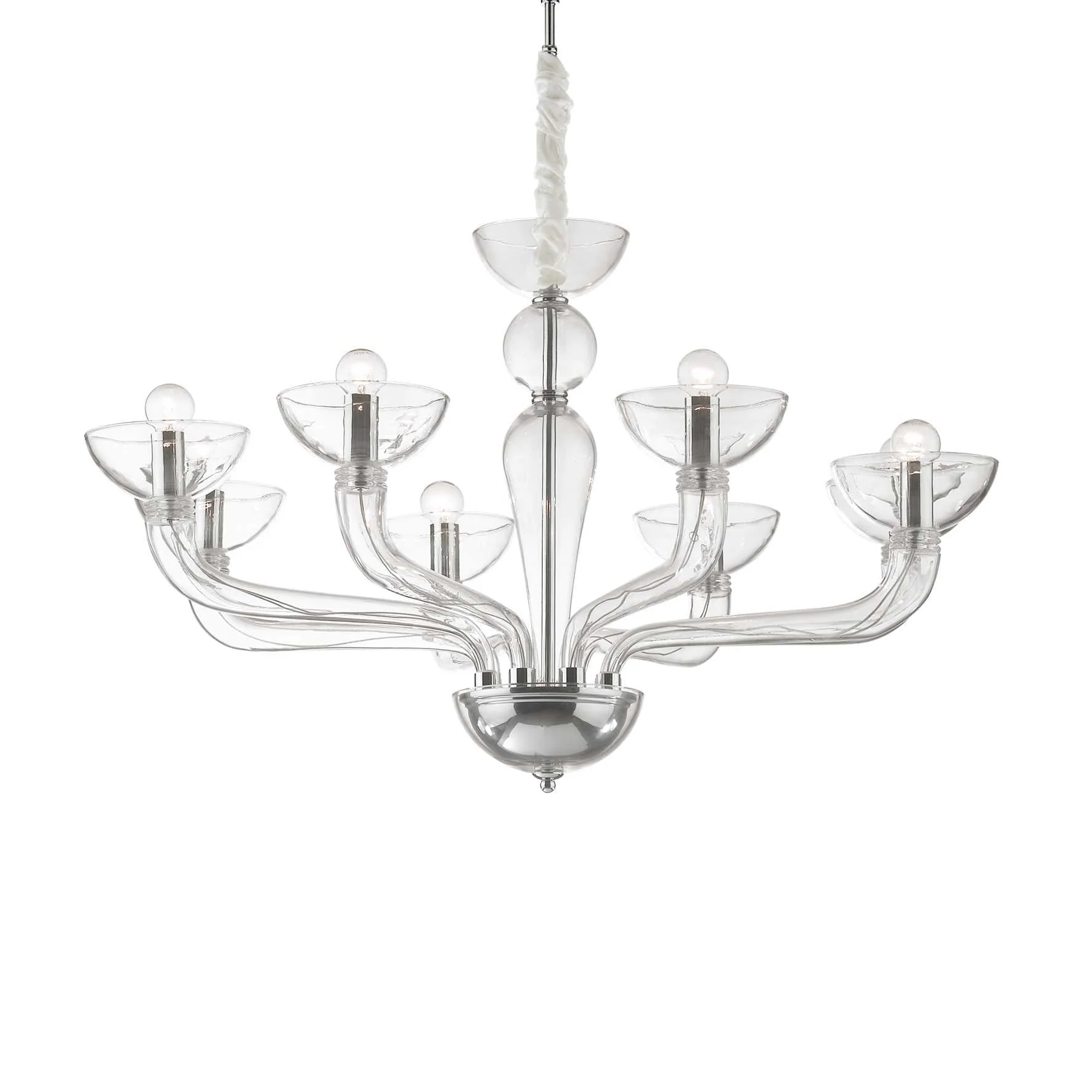 Casanova 8Lt Centre Ceiling Light - Transparent Finish