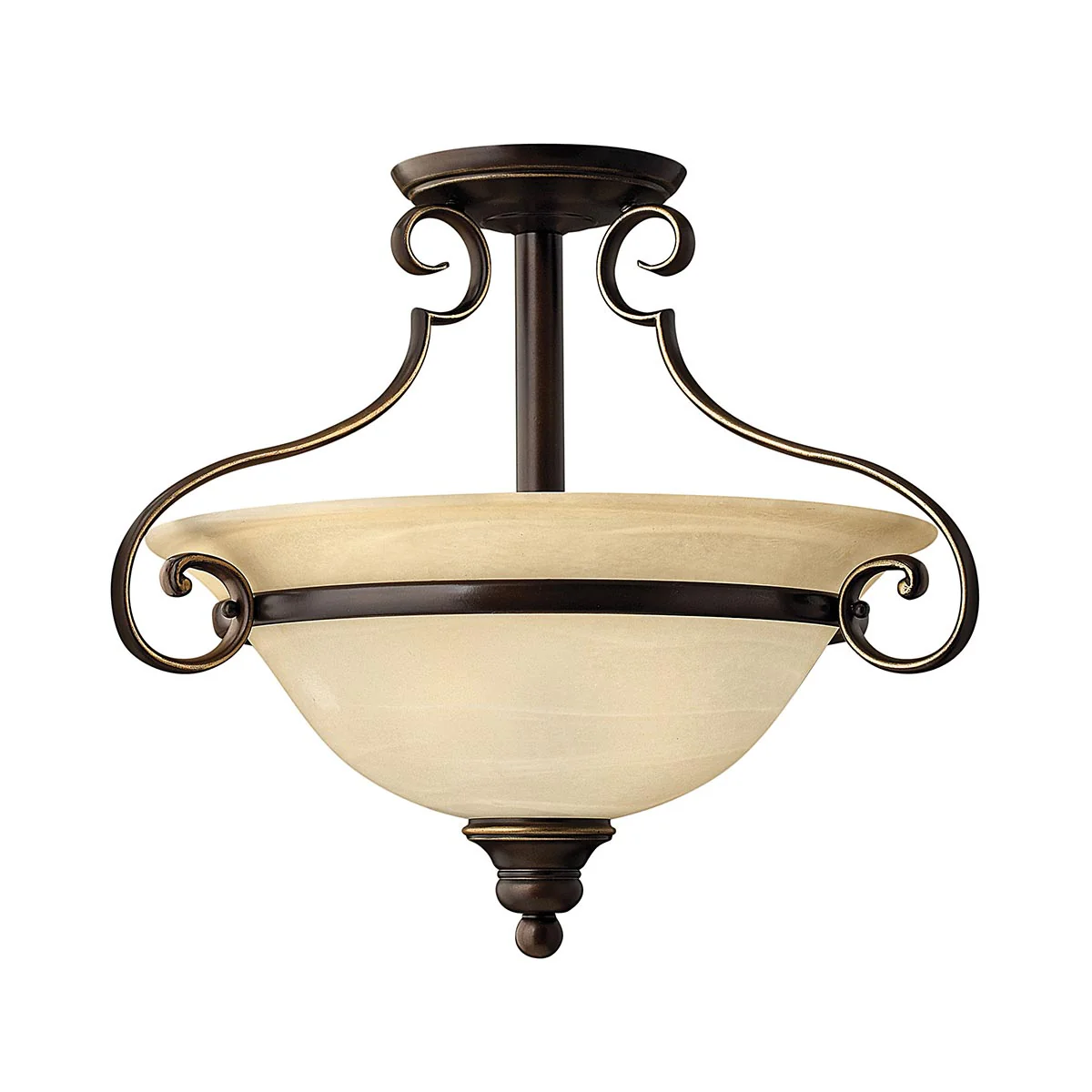 Cello 2 Light Semi-Flush - Antique Bronze
