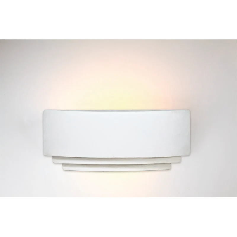 Ceramic Tiered Bowl E27 Uplighter - White