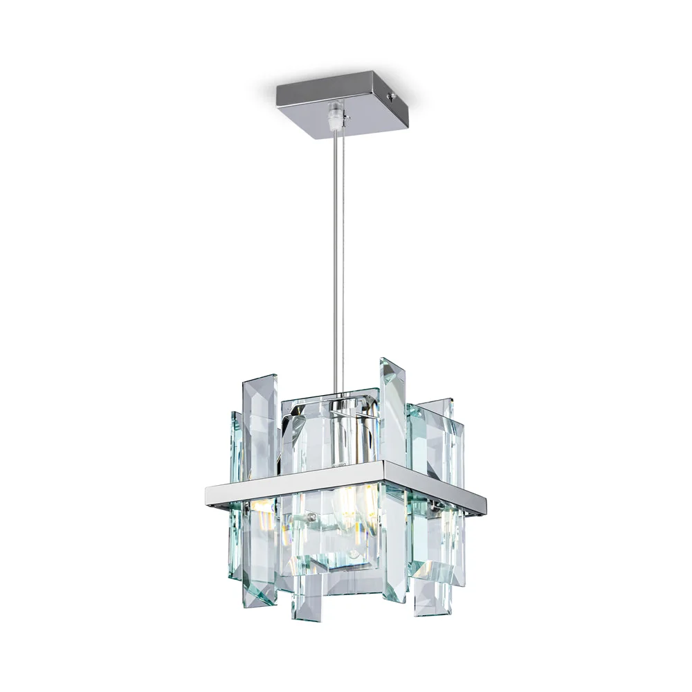 Cerezo 1Lt Crystal Ceiling Light - Chrome Finish