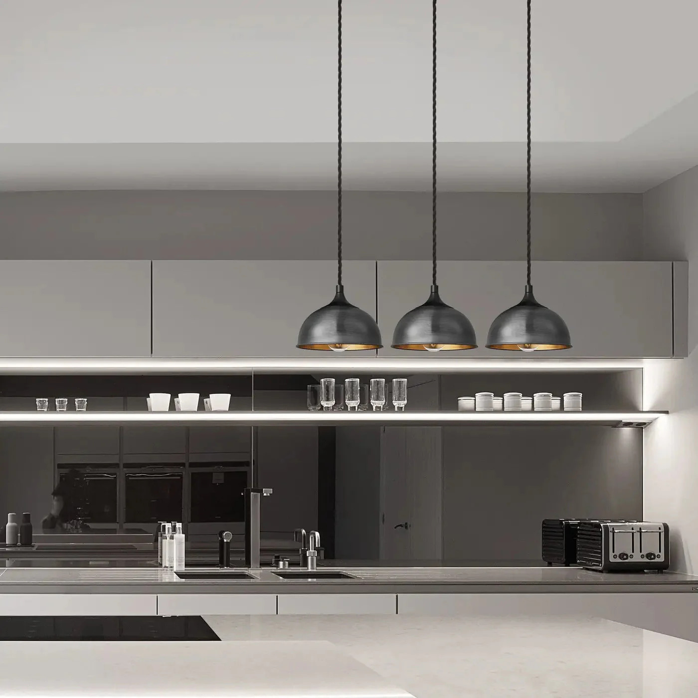 Chelsea Dome 3 Wire Cluster Lights - Various Finishes - Image 5