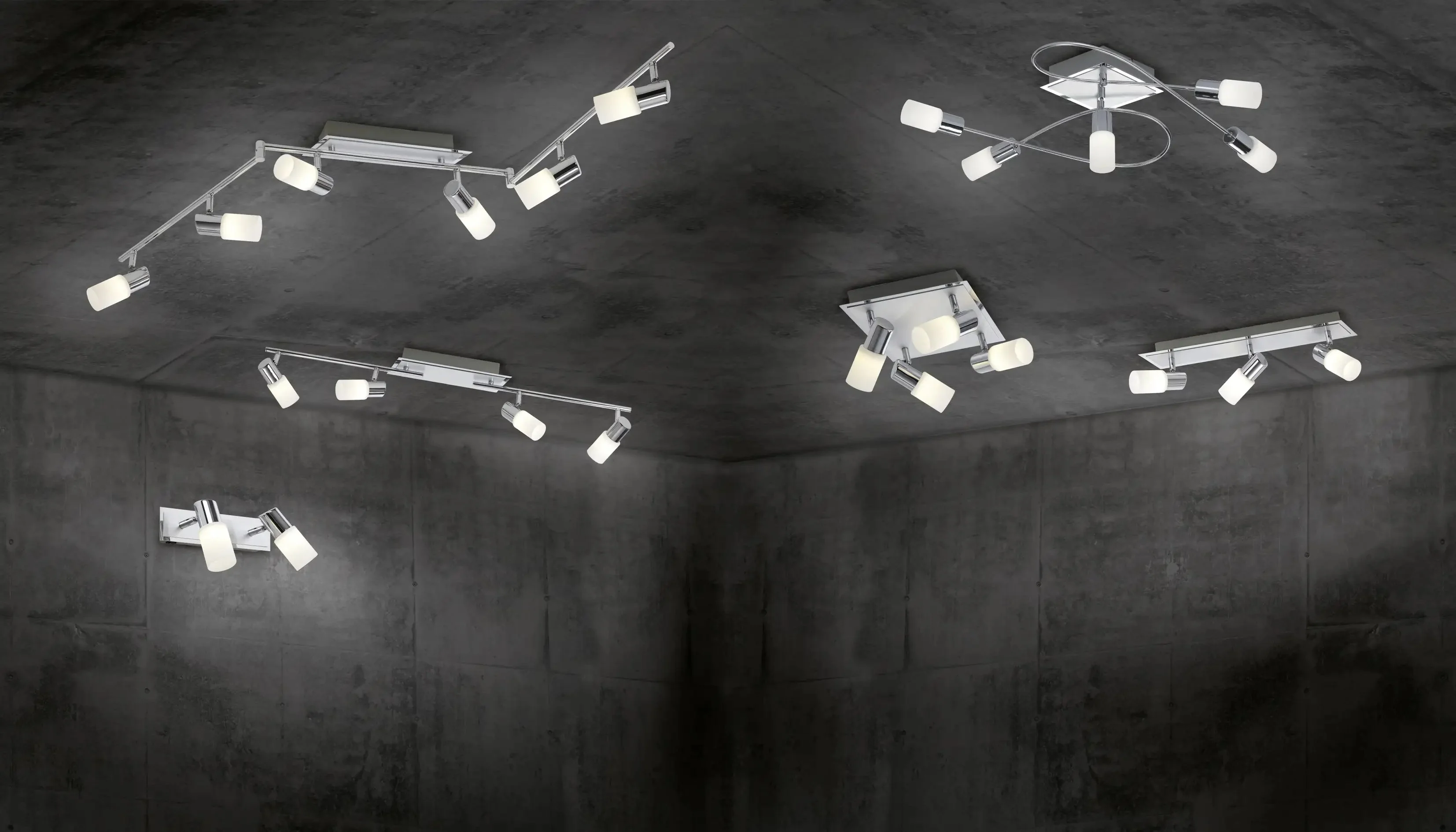 Clapton 4Lt Square Plate Spotlight - Chrome - Image 2