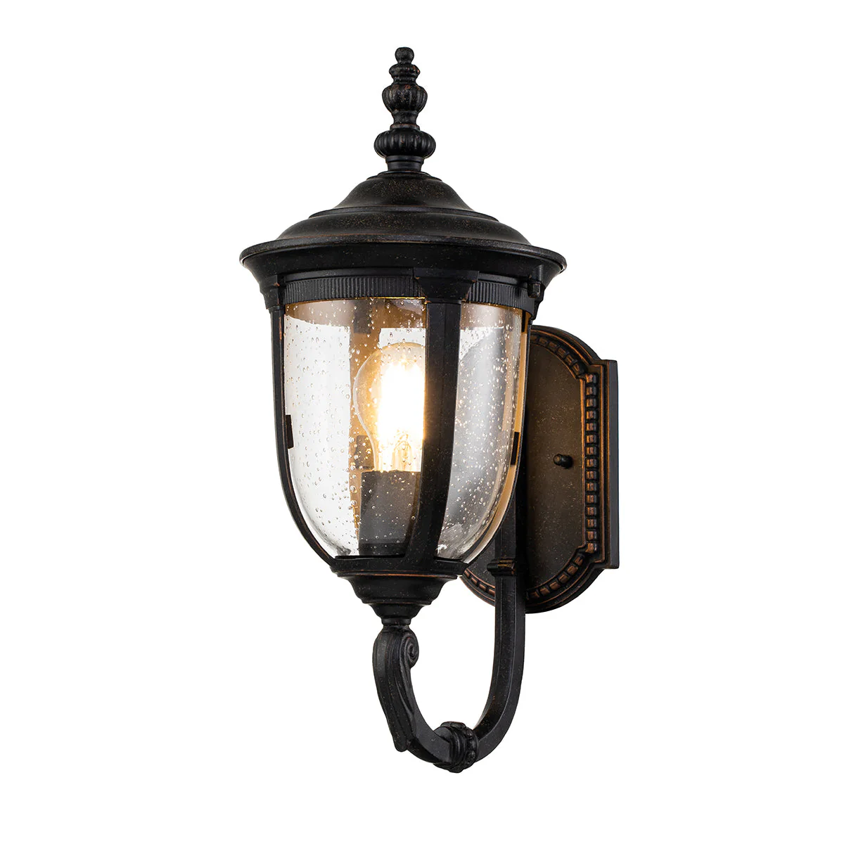 Cleveland Small/Medium Up/Down Wall Lantern - Weathered Bronze Finish