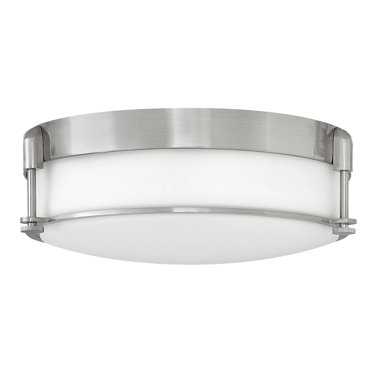 Colbin 3Lt Bathroom Flush Ceiling Light IP44 - Brushed Nickel