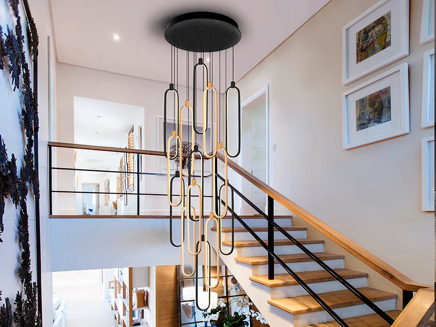 Colette 14Lt Ceiling Light Dimmable- Rose Gold & Black & Rose Gold Finishes - Image 8