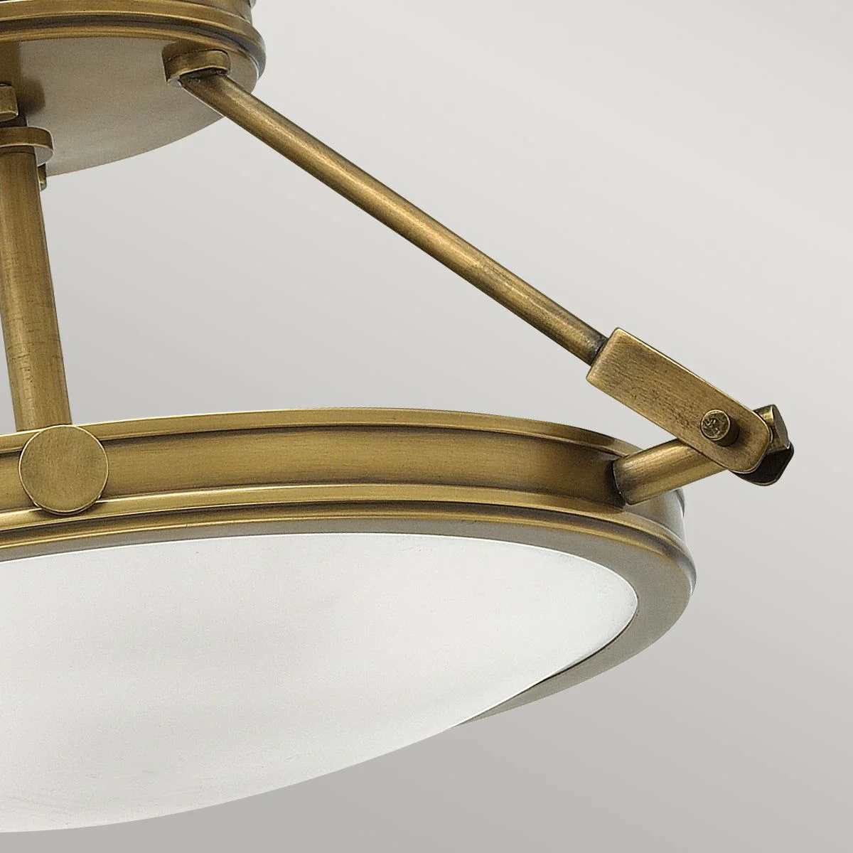 Collier 3/4Lt Semi Flush Ceiling Light - Heritage Brass/ Black  Finish - Image 3
