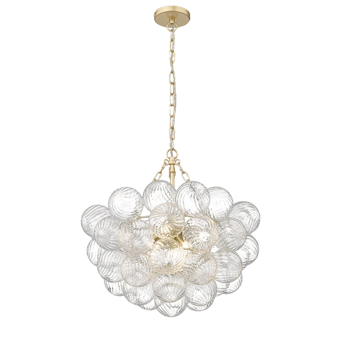 Aspen 7lt/13lt Hanging Light- Matt Gold w Glass