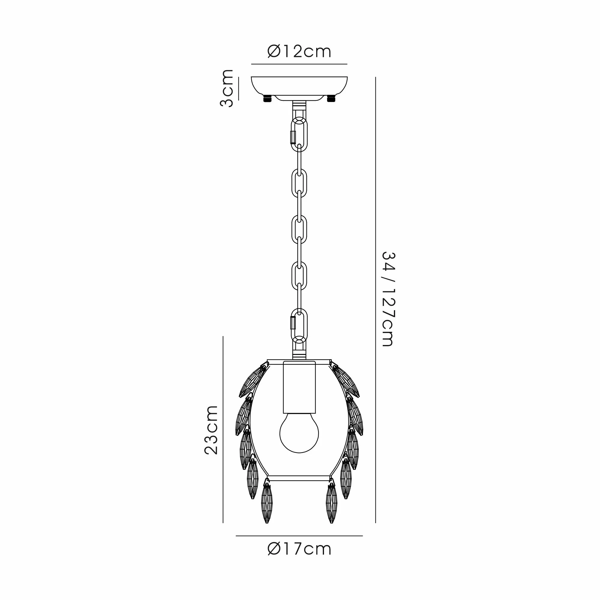 Consten 17cm Pendant 5 Layer, 1 Light E27 - Image 11