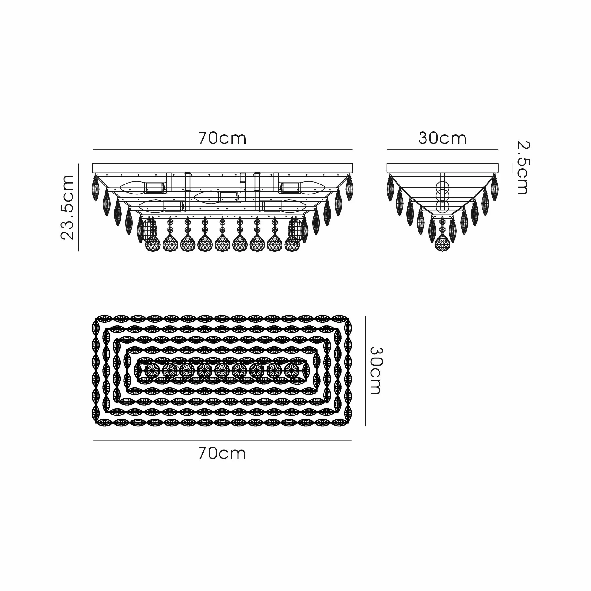 Consten Linear Flush Ceiling E14 - Image 20