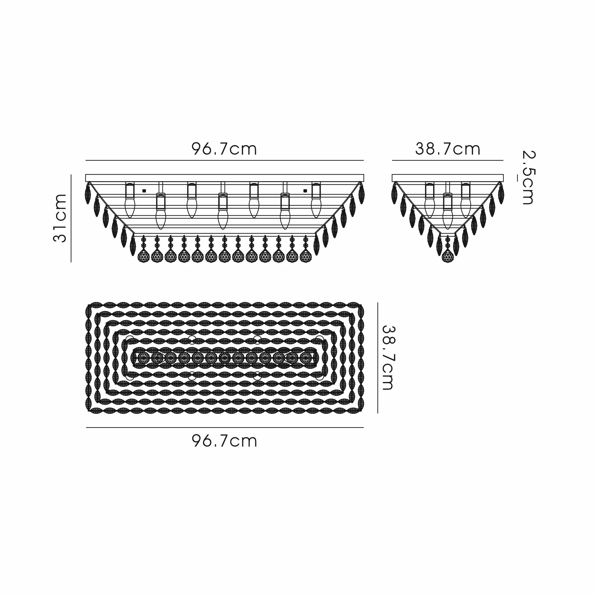 Consten Linear Flush Ceiling E14 - Image 22