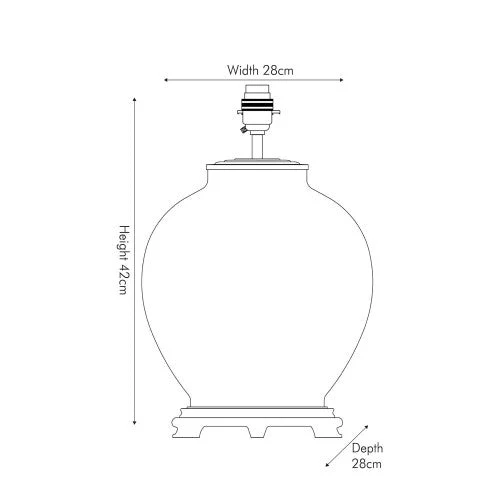 Coral Peony Large Glass Table Lamp Base - Image 2