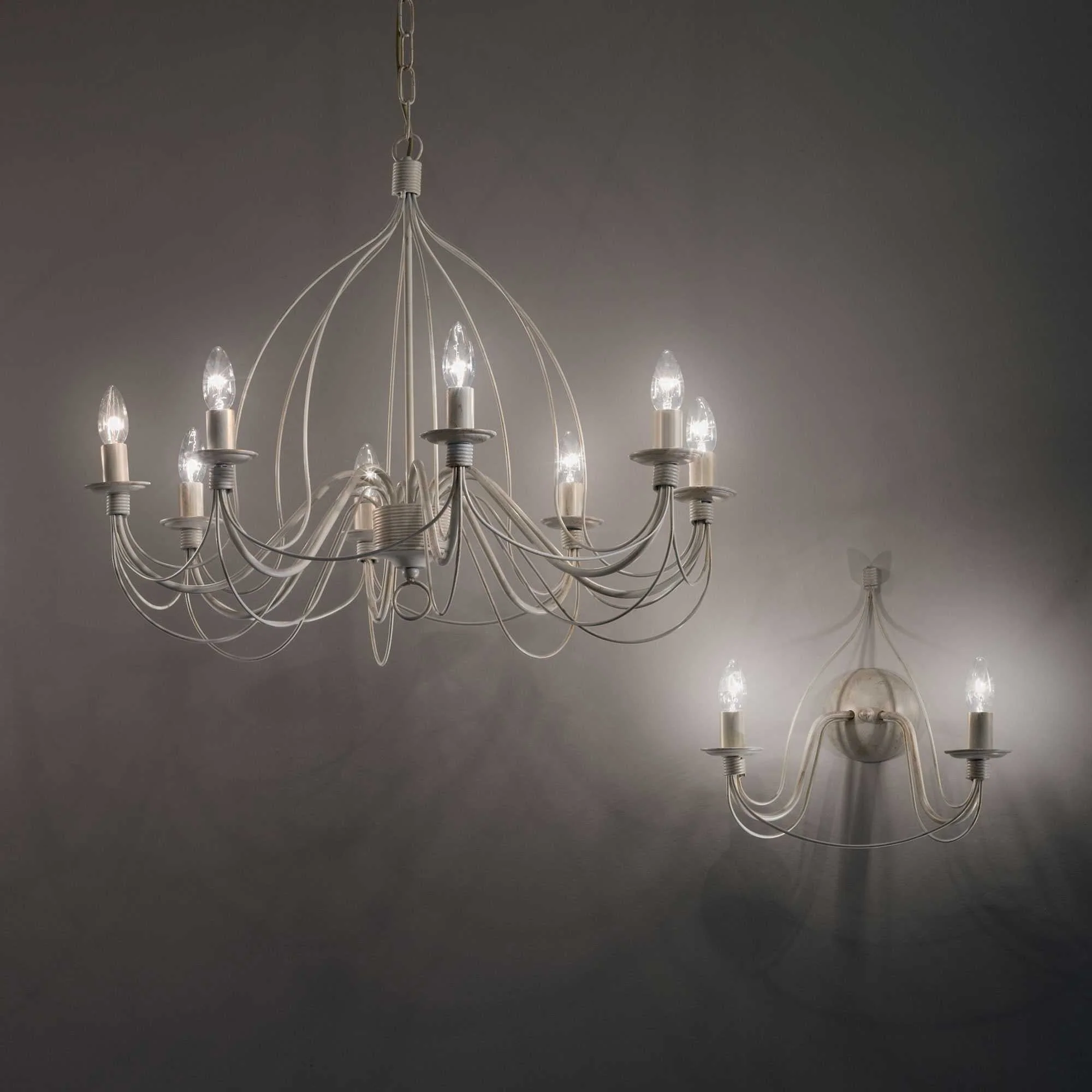 Corte Wall Lamp - White/Rust Finish - Image 3
