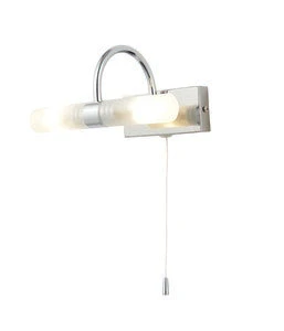 Corvus 2 Light G9 Wall Light Satin Brass/Chrome, Frosted Glass Push-Fit IP44 - Image 2