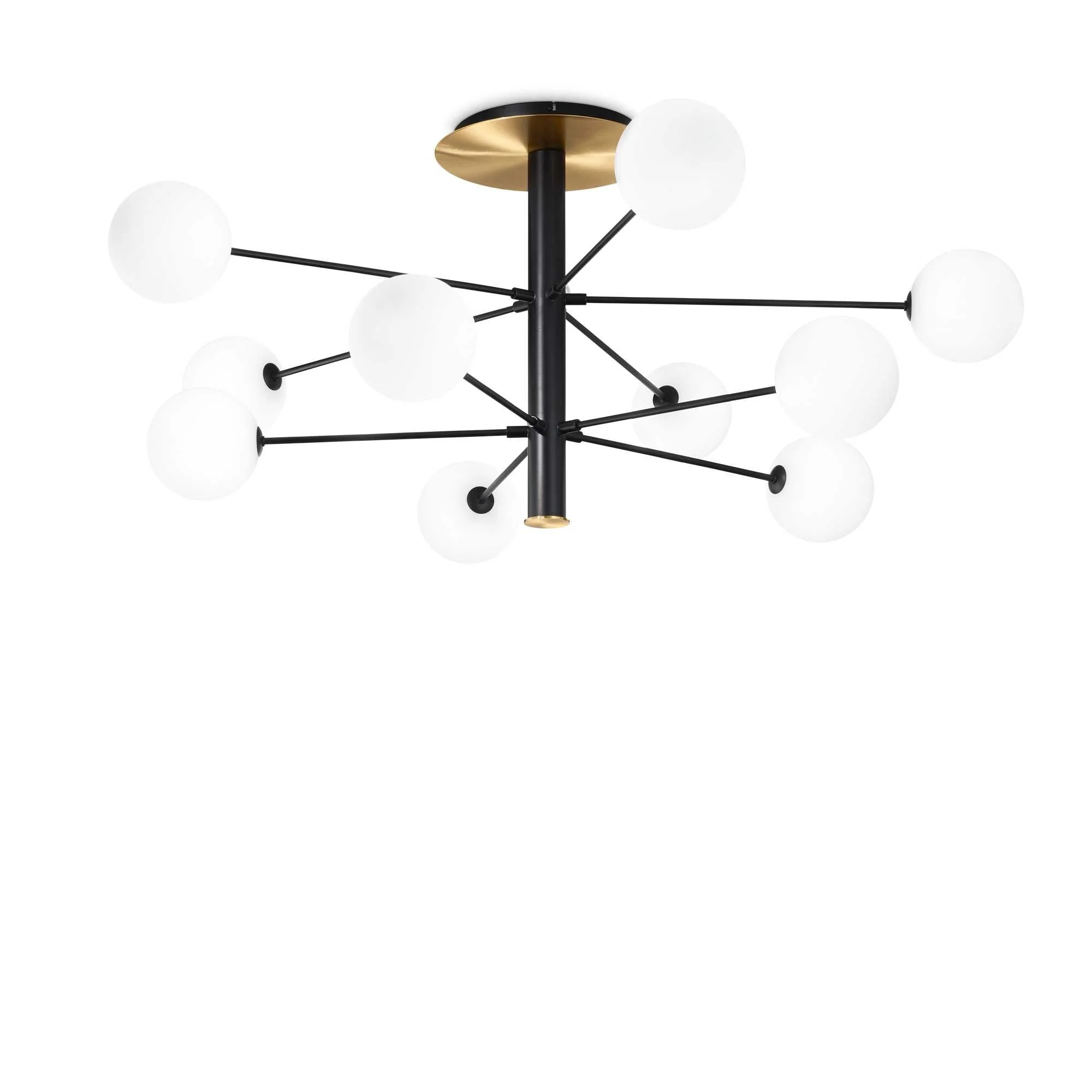 Cosmopolitan 10/12Lt Centre Ceiling Light - Black Finish