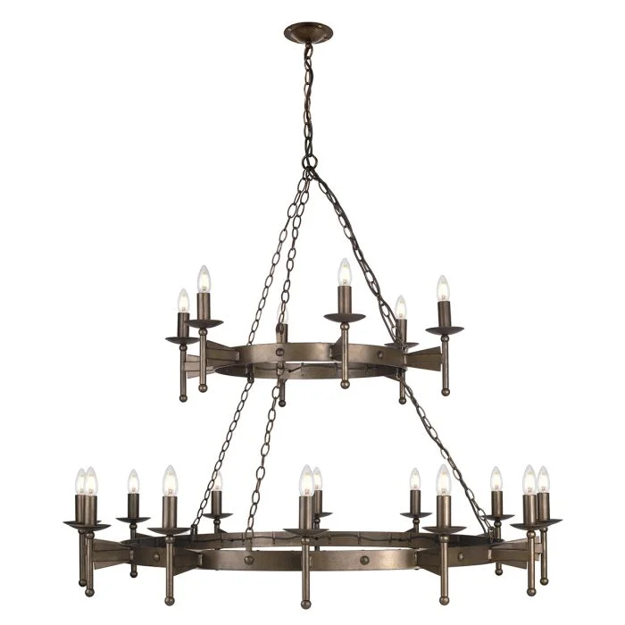 Cromwell 12/18 Light Chandelier - Old Bronze