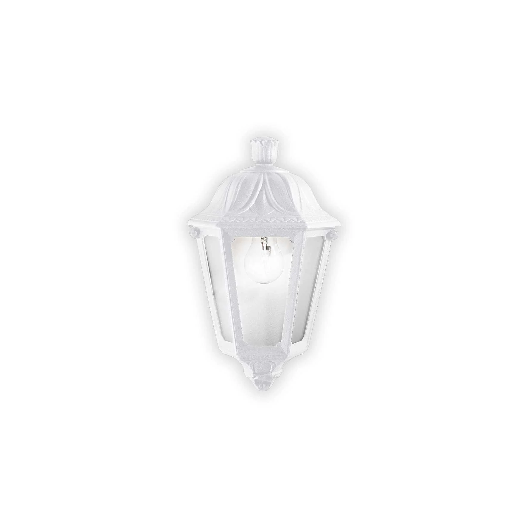 Dafne Outdoor Flush Wall Light - White/Black Finish