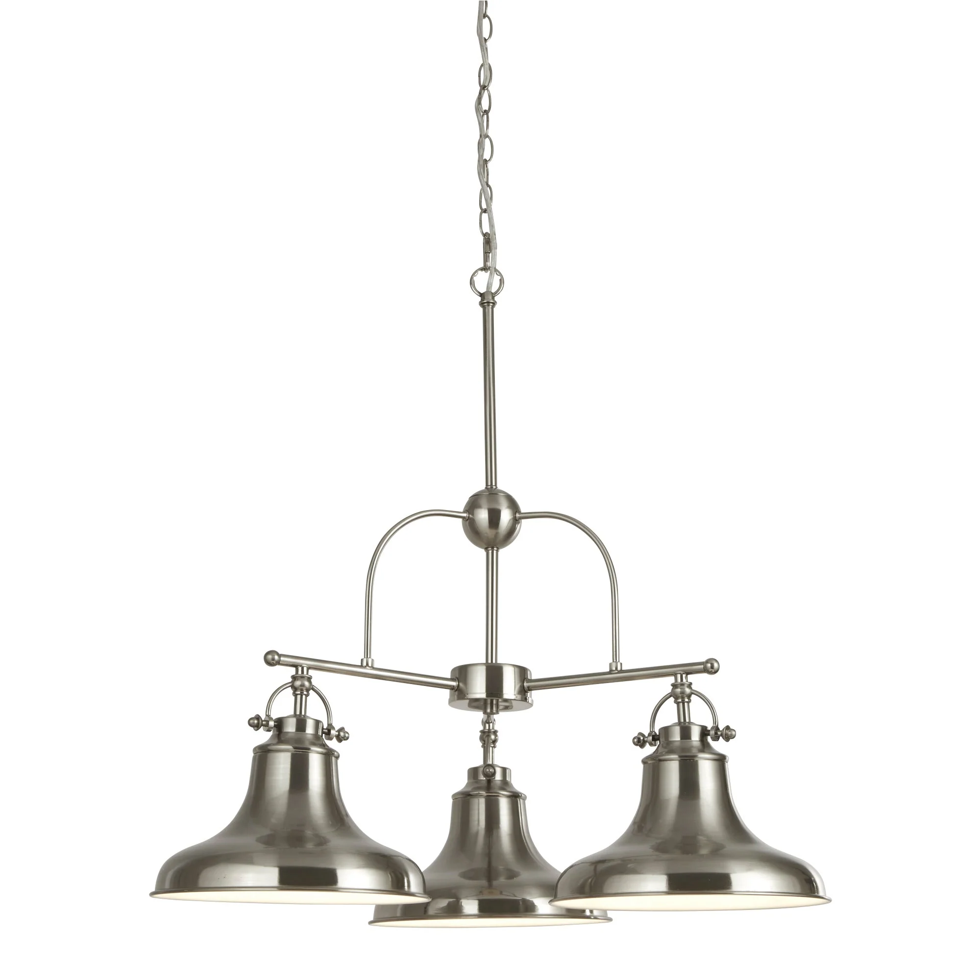 Dallas 3Lt Multi-Arm Pendant - Satin Silver